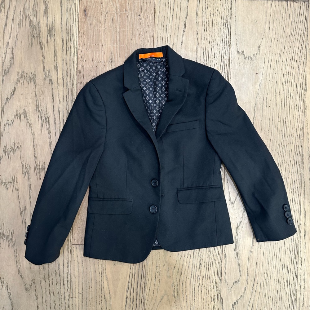 TALLIA Kids Black Blazer with Orange Accent